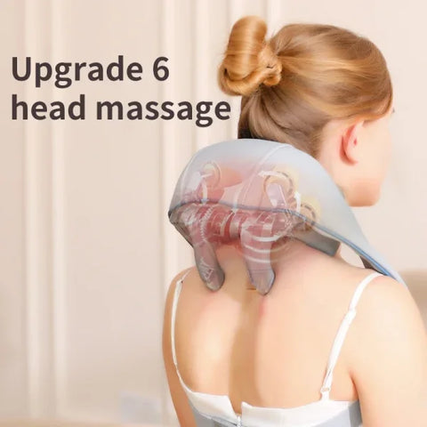 Neck and Shoulder Massage Shawl – 6D Heating & Kneading Wearable Massager - Himpall