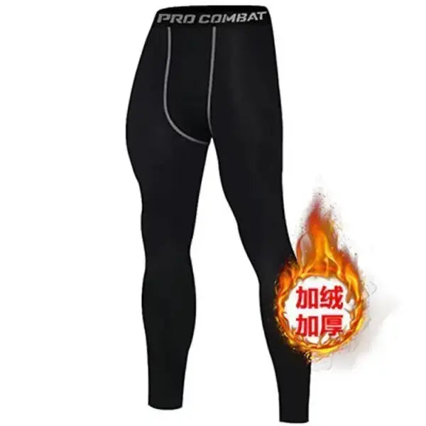 Men’s Fleece Thermal Underwear Set – Winter Warm 2-Piece Long Johns & Compression Tights Sports Base Layer - 1PCS Pant