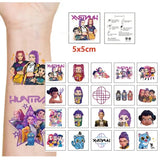 New 20pcs/set Cartoon Kpop Demon Hunters Rumi Kang Temporary Tattoo Sticker Rumi Tattoo Sticker Demonizing For Party