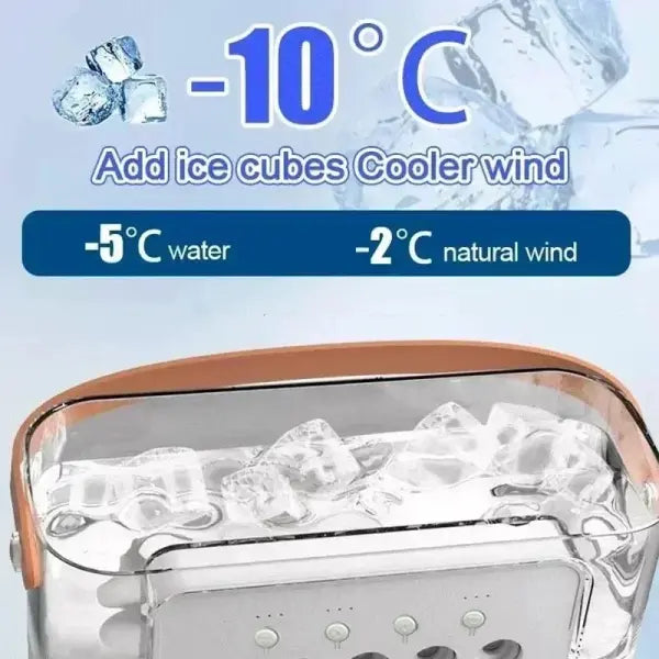 New 3 In 1 Fan AIr Conditioner Household Mini Air Cooler LED Night Light Portable Humidifier Air Adjustment Fan Office
