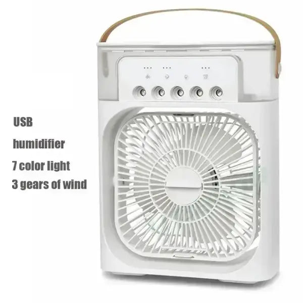New 3 In 1 Fan AIr Conditioner Household Mini Air Cooler LED Night Light Portable Humidifier Air Adjustment Fan Office
