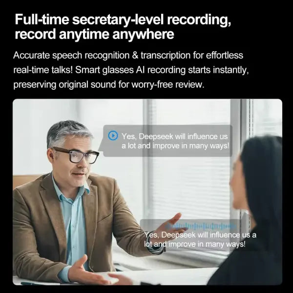 New 800W Camera AI Glasses Men Color-Changing Smart Translation Glasses Photo Video Recording Waterproof Call Smart