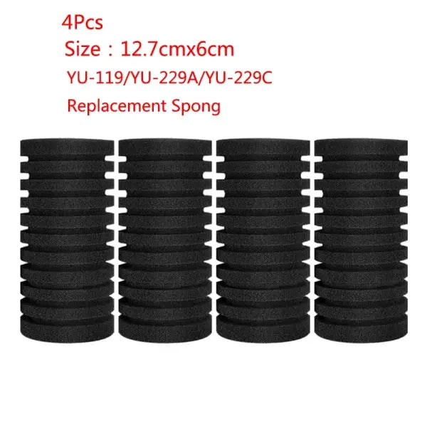 New Biochemical Sponge Filter: Air-Driven Bio-Foam Skimmer & Filter for Fish Tanks - 4Pcs Big Sponge