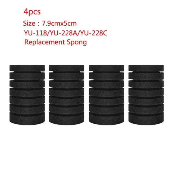 New Biochemical Sponge Filter: Air-Driven Bio-Foam Skimmer & Filter for Fish Tanks - 4Pcs Small Sponge