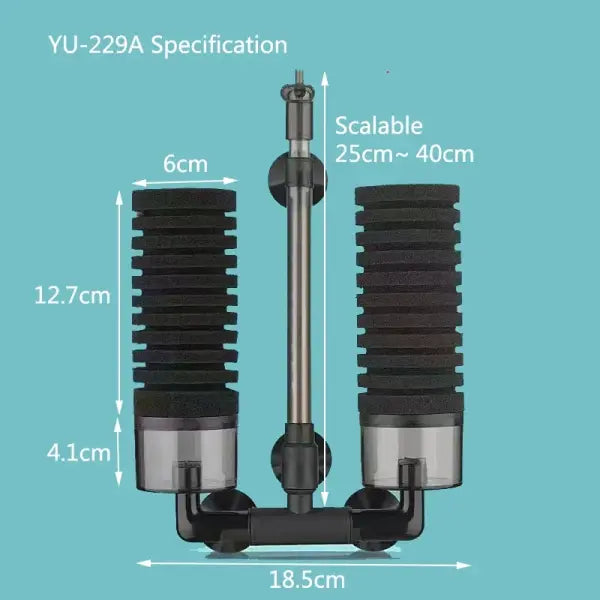 New Biochemical Sponge Filter: Air-Driven Bio-Foam Skimmer & Filter for Fish Tanks - YU-229A filter