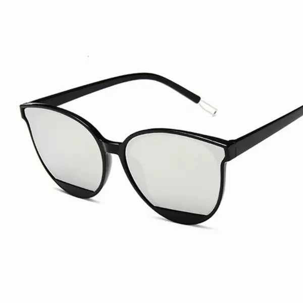 Vintage Metal Fashion Sunglasses UV400 Protection - 6 Black Silver / As Picture