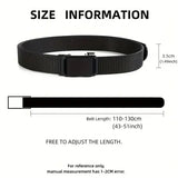 New Automatic Buckle Belt Canvas Tactical Workwear Casual Outdoor Military Training Pants Belt For Men