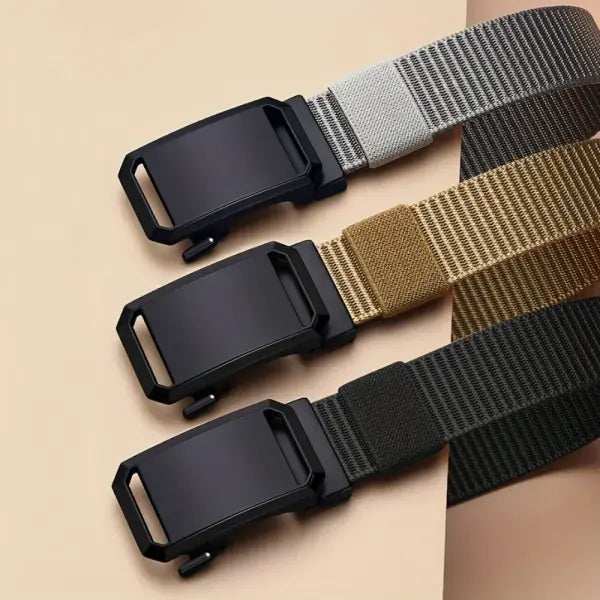 New Automatic Buckle Belt Canvas Tactical Workwear Casual Outdoor Military Training Pants Belt For Men