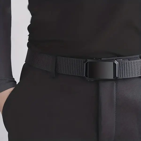 New Automatic Buckle Belt Canvas Tactical Workwear Casual Outdoor Military Training Pants Belt For Men