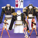 Women’s Black & Gold K-Pop Demon Hunters Cosplay Costume – Halloween Party Outfit