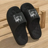 Tikp Choice Autumn Shoes Type EVA Soft Lightweight Slippers - Black and White / 36-37