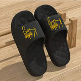 Tikp Choice Autumn Shoes Type EVA Soft Lightweight Slippers - Black-Gold / 44-45