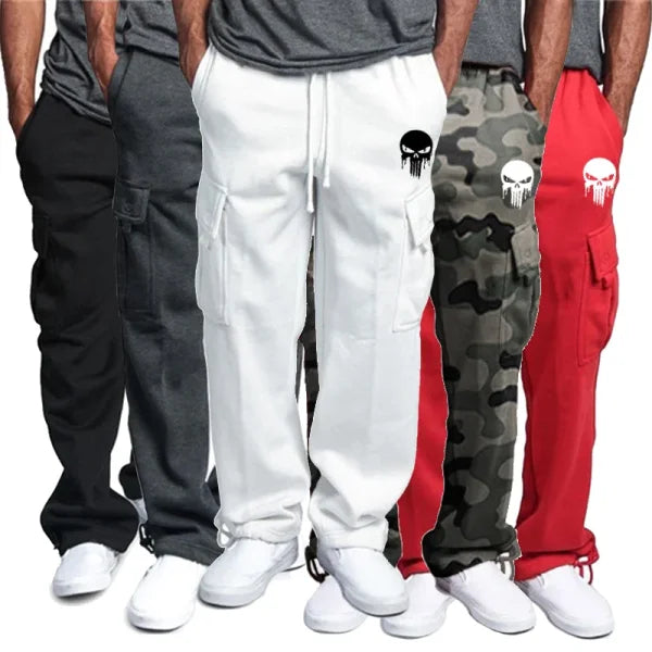 New Casual Men’s Fitness Sweatpants – Elastic Waist Drawstring Sports Pants with Pockets