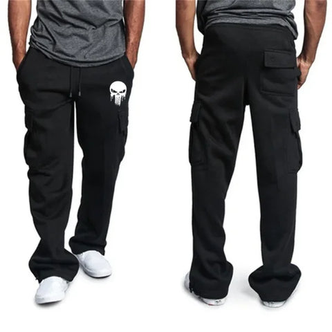 New Casual Men’s Fitness Sweatpants – Elastic Waist Drawstring Sports Pants with Pockets - black / S