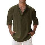 Cotton Linen Casual Shirts Four Seasons Breathable Everyday Wear