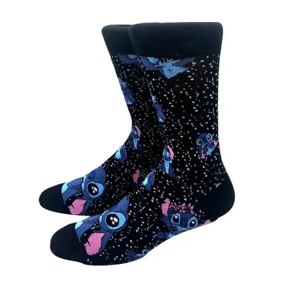 Socks high quality knit cotton Disney cartoon design long men - KF-162 / Size 36-45