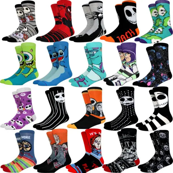 Socks high quality knit cotton Disney cartoon design long men