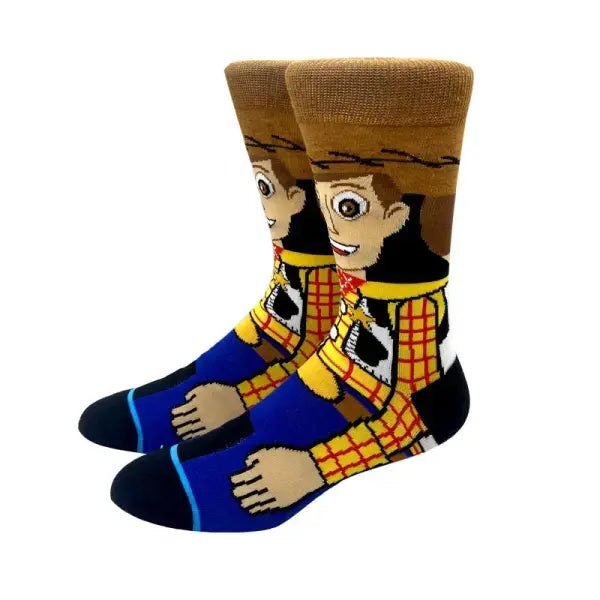 Socks high quality knit cotton Disney cartoon design long men - KF-8 / Size 36-45