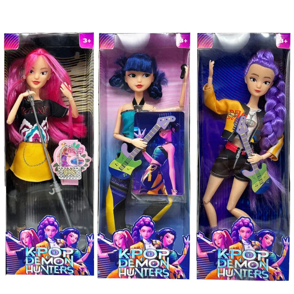 NEW Doll Toys Kpop Demon Hunters Action Figure Toy Rumi Mira Zoey Beautiful Princess Baby Girl Dolls Plastic DIY Toy