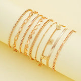 Women’s Heart & Butterfly Anklet Set – Bohemian Beaded Beach Retro Party Jewelry