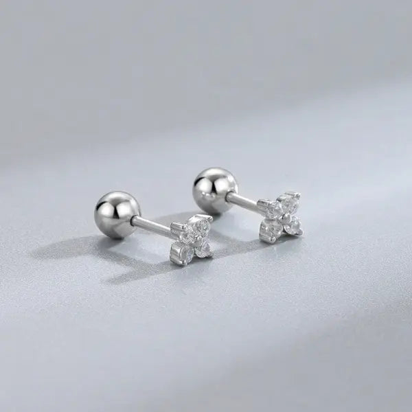 Heart Stud Earrings for Women – Hypoallergenic Screw Back Cartilage Helix Piercing Jewelry Gift - AED18-5s / 1 Pair