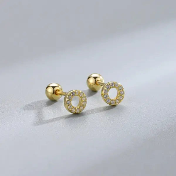 Heart Stud Earrings for Women – Hypoallergenic Screw Back Cartilage Helix Piercing Jewelry Gift - AED18-2g / 1 Pair