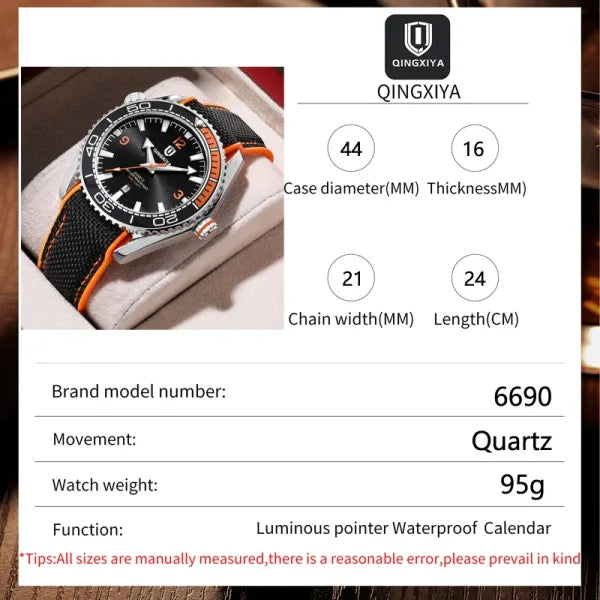 New Fashion Quartz Watch for Men – Sports Silicone Strap Waterproof Luminous - Himpall