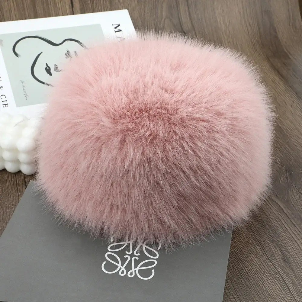 New Fluffy Fur Women’s Winter Hat Warm Ear Protection Snow Ski Cap Female Faux Fox Fur Bomber Hat Windproof Russian Hat