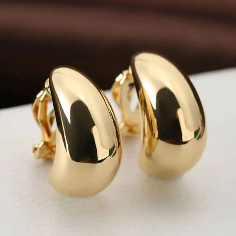 New French Light Luxury Droplet Ear Clip: No Ear Holes Neede