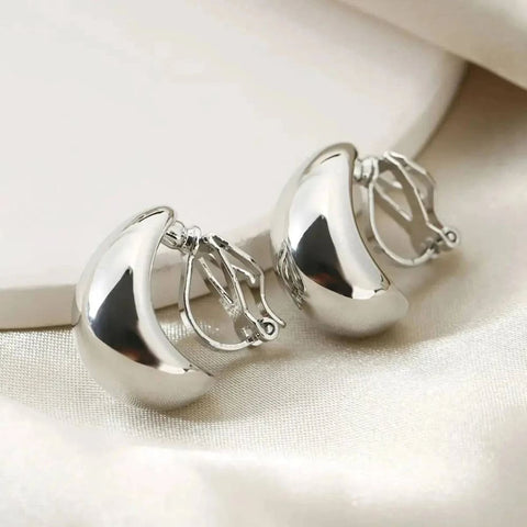 New French Light Luxury Droplet Ear Clip: No Ear Holes Neede