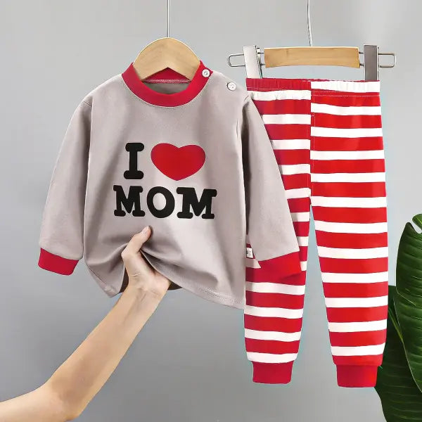 New Kids Boys Girls Pure Cotton Pajamas Cute Cartoon Long Sleeve Pyjamas Toddler Baby Autumn Sleepwear Children’s