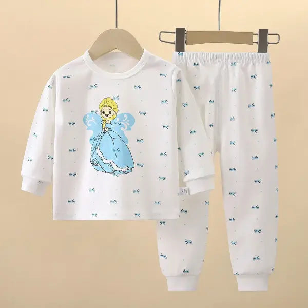 New Kids Boys Girls Pure Cotton Pajamas Cute Cartoon Long Sleeve Pyjamas Toddler Baby Autumn Sleepwear Children’s