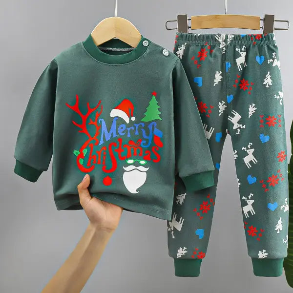 New Kids Boys Girls Pure Cotton Pajamas Cute Cartoon Long Sleeve Pyjamas Toddler Baby Autumn Sleepwear Children’s