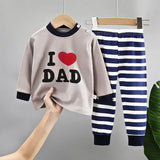 New Kids Boys Girls Pure Cotton Pajamas Cute Cartoon Long Sleeve Pyjamas Toddler Baby Autumn Sleepwear Children’s