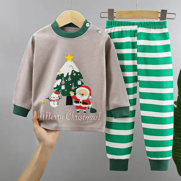 New Kids Boys Girls Pure Cotton Pajamas Cute Cartoon Long Sleeve Pyjamas Toddler Baby Autumn Sleepwear Children’s