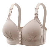 New Large Size Front Buckle Sexy Push up WOMEN’S Bra Adjustable Thin Cup Breathable Comfortable Middle-aged Mom Ladies
