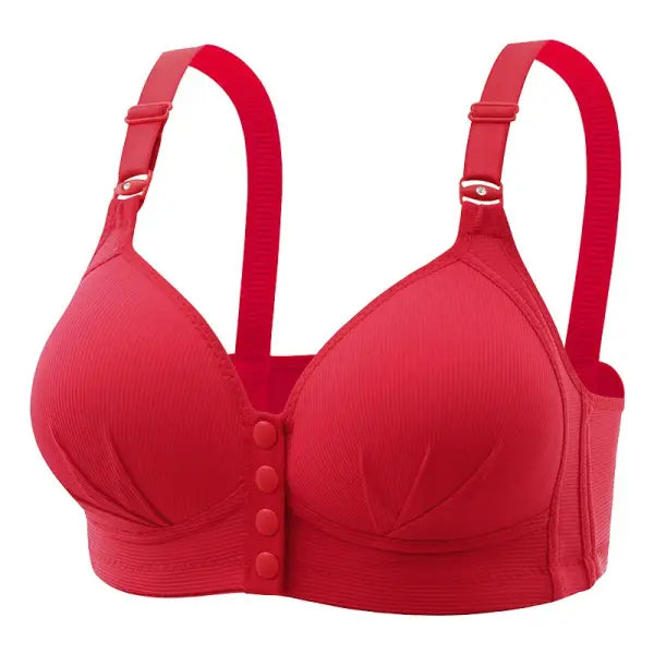 New Large Size Front Buckle Sexy Push up WOMEN’S Bra Adjustable Thin Cup Breathable Comfortable Middle-aged Mom Ladies
