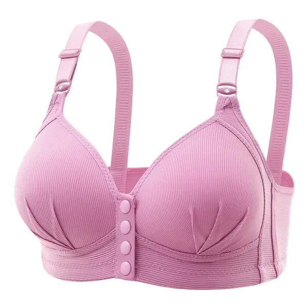 New Large Size Front Buckle Sexy Push up WOMEN’S Bra Adjustable Thin Cup Breathable Comfortable Middle-aged Mom Ladies