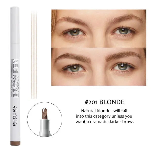 New Long Lasting Ultra-Fine Four-Comb Eyebrow Pencil - Blonde