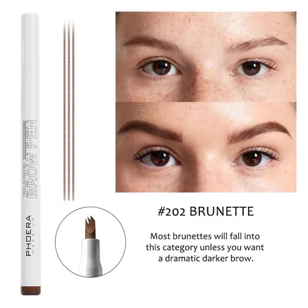 New Long Lasting Ultra-Fine Four-Comb Eyebrow Pencil - Brunette