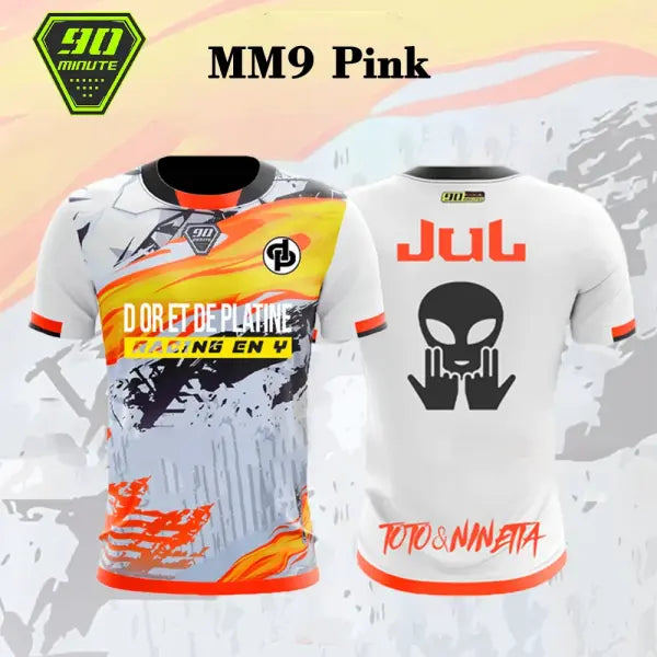 New Maillot JUL T-shirt Summer Youth Breathable And Quick-drying Training Football Shirts Unisex Custom Sports 90