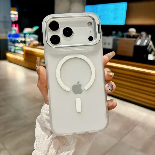 New Matte Translucent Magnetic Case For iPhone 17 16 15 14 13 12 Pro Max 17Air Metal Bracket For Magsafe Wireless