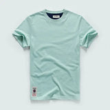 New Men Cotton Solid T-Shirt Mens Short Sleeve T-shirt Multi Pure Color Fancy Yarns T Shirt Color Wine White Blue