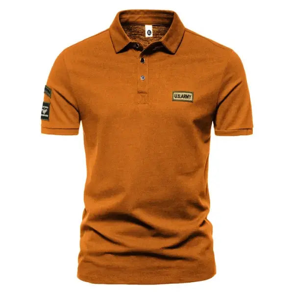 Men’s Lightweight Embroidered Polo Shirt – Breathable Short Sleeve Summer Top Solid Color Plus Size Big & Tall Fit