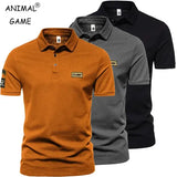 Men’s Lightweight Embroidered Polo Shirt – Breathable Short Sleeve Summer Top Solid Color Plus Size Big & Tall Fit
