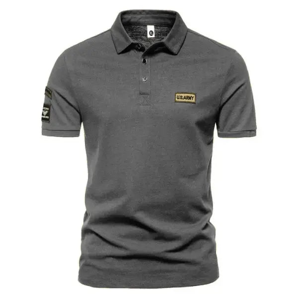 Men’s Lightweight Embroidered Polo Shirt – Breathable Short Sleeve Summer Top Solid Color Plus Size Big & Tall Fit
