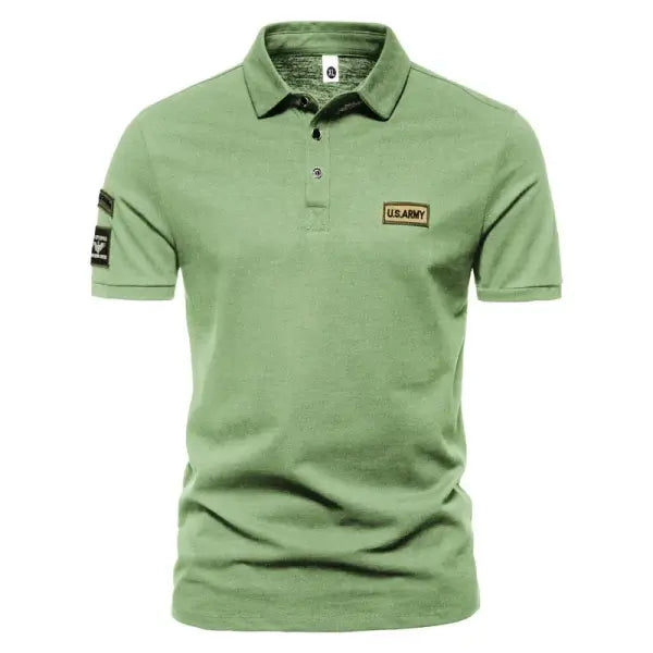 Men’s Lightweight Embroidered Polo Shirt – Breathable Short Sleeve Summer Top Solid Color Plus Size Big & Tall Fit