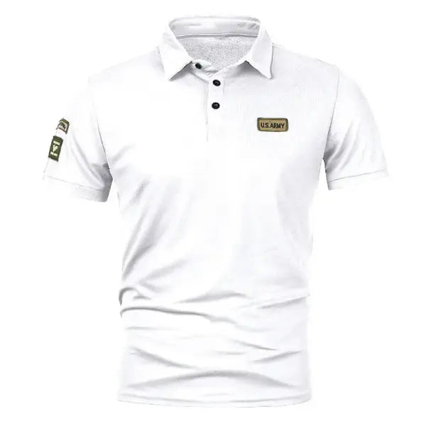 Men’s Lightweight Embroidered Polo Shirt – Breathable Short Sleeve Summer Top Solid Color Plus Size Big & Tall Fit