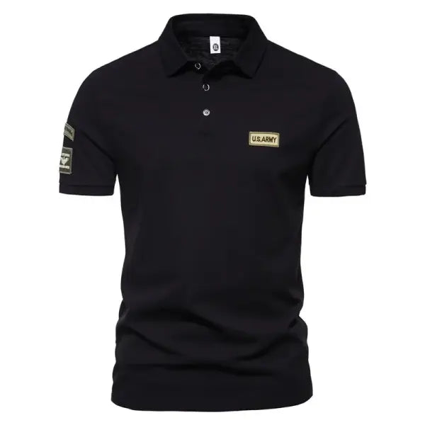Men’s Lightweight Embroidered Polo Shirt – Breathable Short Sleeve Summer Top Solid Color Plus Size Big & Tall Fit