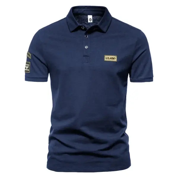 Men’s Lightweight Embroidered Polo Shirt – Breathable Short Sleeve Summer Top Solid Color Plus Size Big & Tall Fit